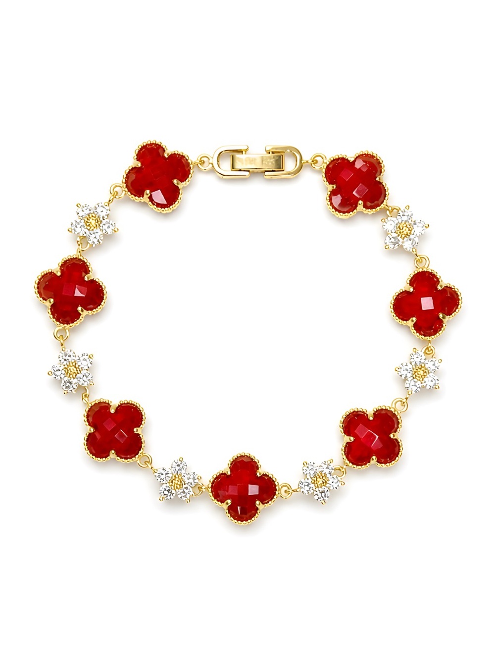 Real Gold plated Clover bracelet